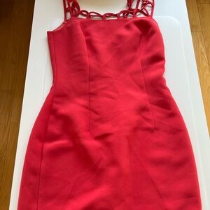 Elegant Salmon Sleeveless Dress